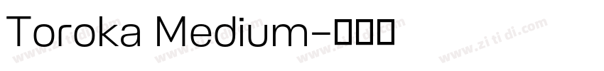 Toroka Medium字体转换 Toroka Medium字体转换